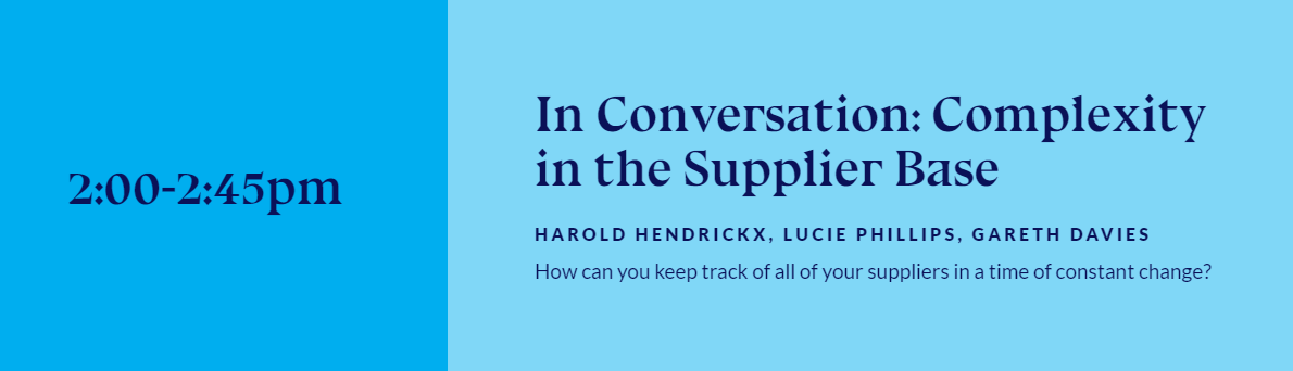 Complexity in the supplier base