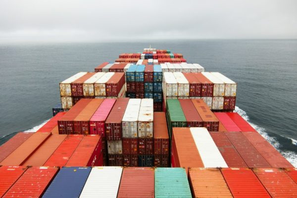 Containers and ship